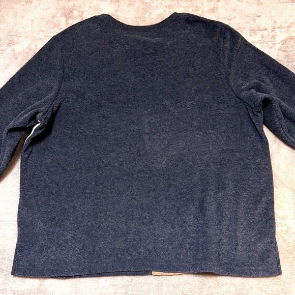 White Stag Plus 22W/24W Patchwork Winter Top Snowflakes Embroidered Pullover - Picture 5 of 9